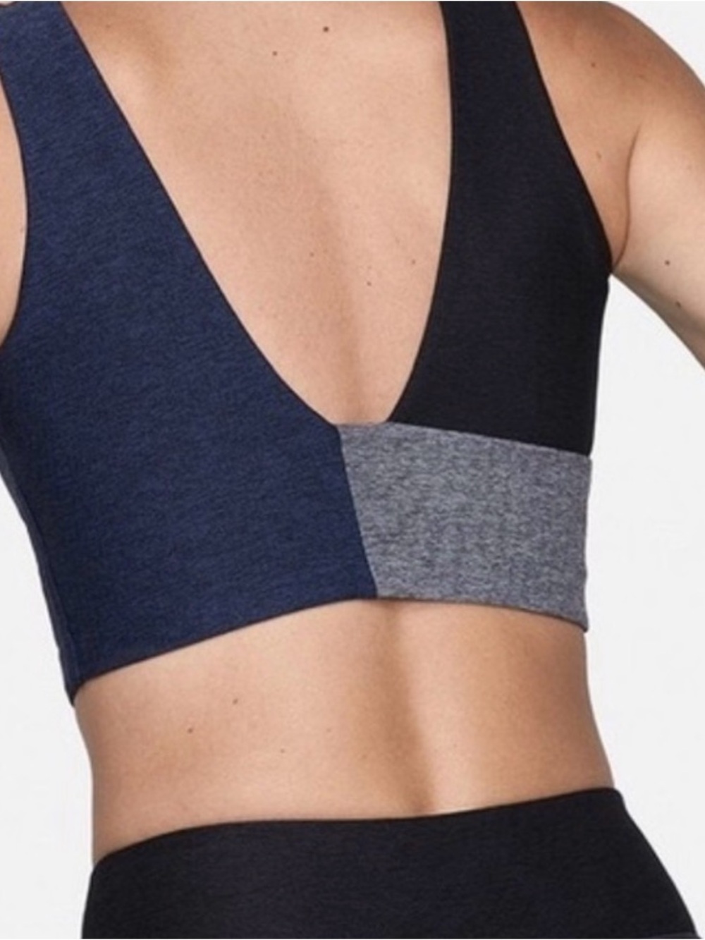 OUTDOOR VOICES Venus Workout Tank Sports Bra Size Small Yoga Athletic Navy/Gray